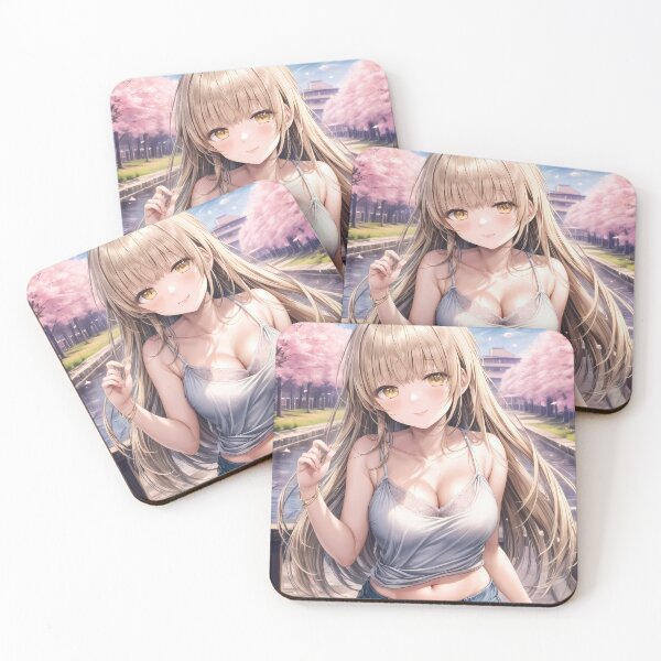 Item preview, Mahiru Shiina Cherry Blossom Stroll The Angel Next Door Anime Girl designed and sold by Raslbazola.