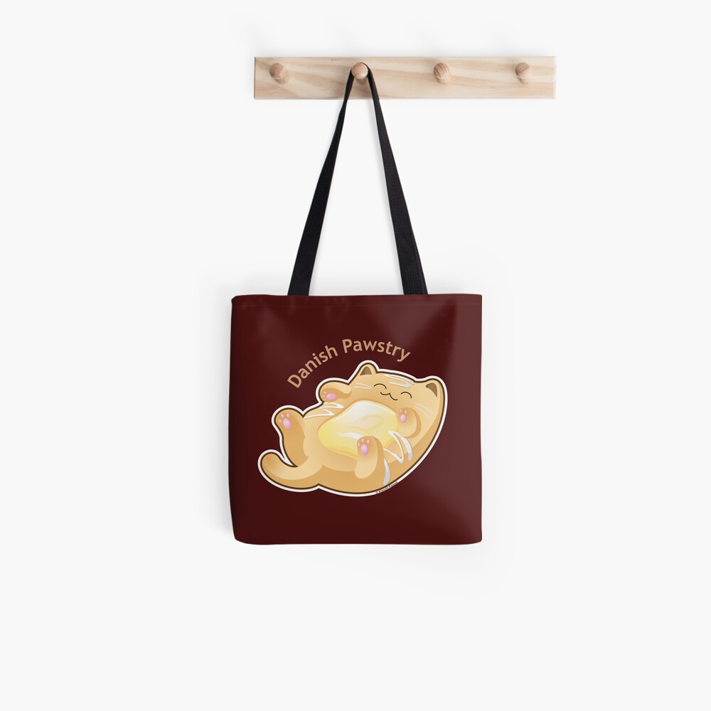 Cute Danish Pastry Cat Tote Bag