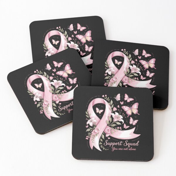 Item preview, Support Squad Breast Cancer Awareness Pink Ribbon Butterfly designed and sold by Sunset4Bones.