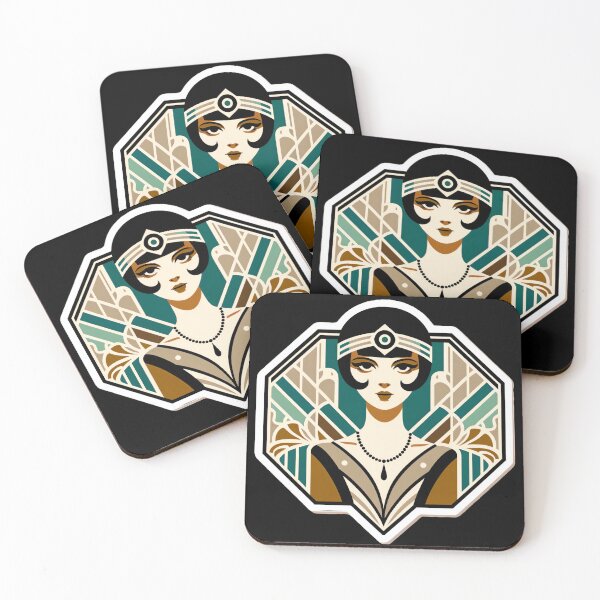 Item preview, Art Deco Flapper Women Digital Prints Roaring Twenties Style designed and sold by PinUpPizzazz.