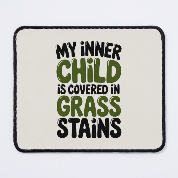 Item preview, My Inner Child is Covered in Grass Stains – Playful Spring Design designed and sold by Jollys-ArtShop.