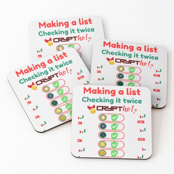 Item preview, Crypto Christmas Making a crypto list checking it twice, Ugly Christmas sweater designed and sold by NFTDesignsBLV.