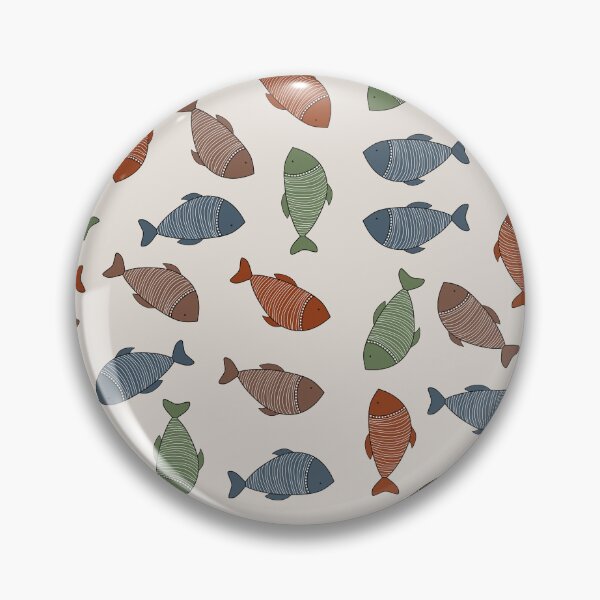 Item preview, Boho Carp Fish Seamless Pattern – Folk Art Ocean Design designed and sold by  Boho Vibes Studio.