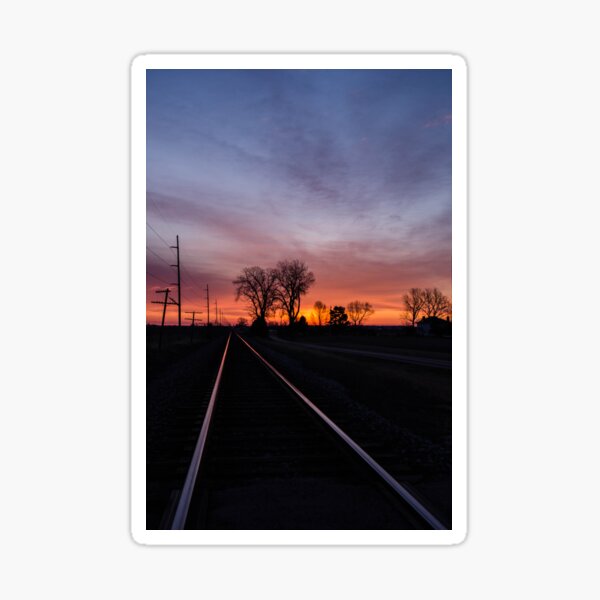 Railroad Sunrise Sticker