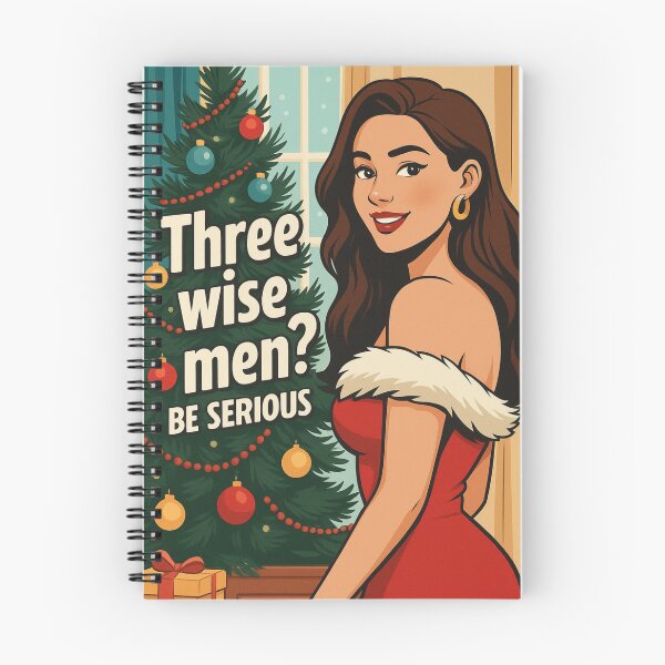Item preview, Three Wise Men Be Serious - Funny Christmas Pinup Woman Poster designed and sold by Vicky021.