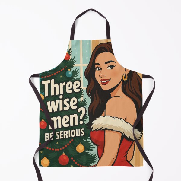 Item preview, Three Wise Men Be Serious - Funny Christmas Pinup Woman Poster designed and sold by Vicky021.
