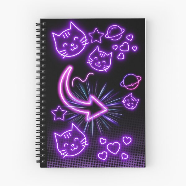 Item preview, Cosmic neon purple cat designed and sold by BritishDelights.