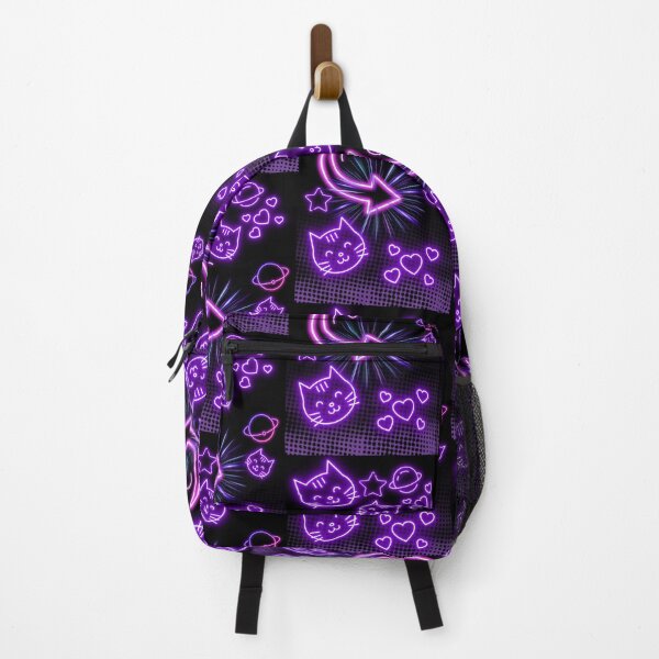 Item preview, Cosmic neon purple cat designed and sold by BritishDelights.