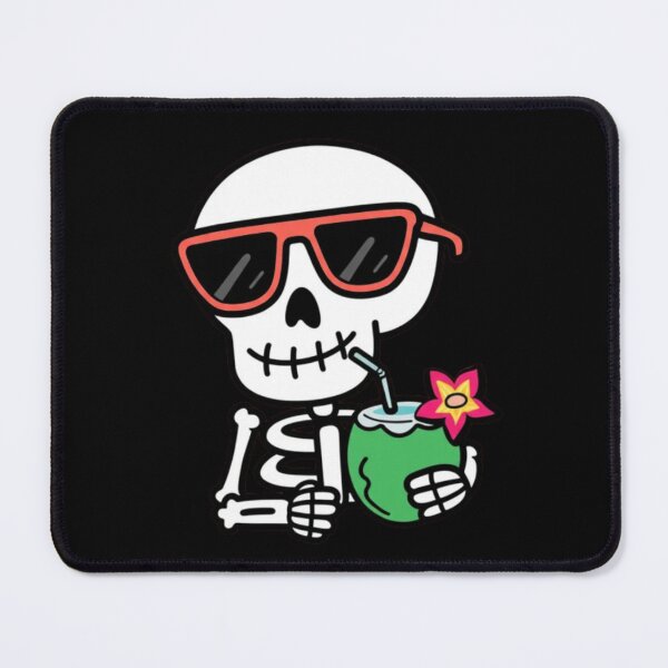 Item preview, Cute Summer Skeleton with Sunglasses and Coconut Drink – Funny Kawaii Cartoon Design designed and sold by ColorSplash123.