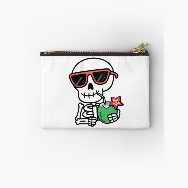 Item preview, Cute Summer Skeleton with Sunglasses and Coconut Drink – Funny Kawaii Cartoon Design designed and sold by ColorSplash123.