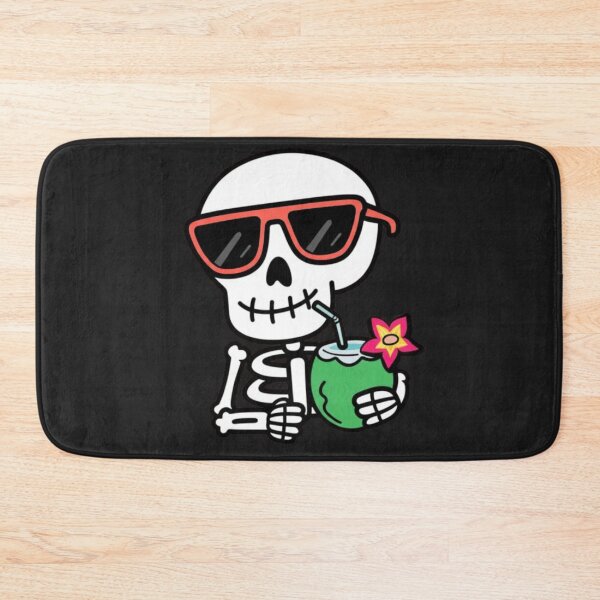 Item preview, Cute Summer Skeleton with Sunglasses and Coconut Drink – Funny Kawaii Cartoon Design designed and sold by ColorSplash123.