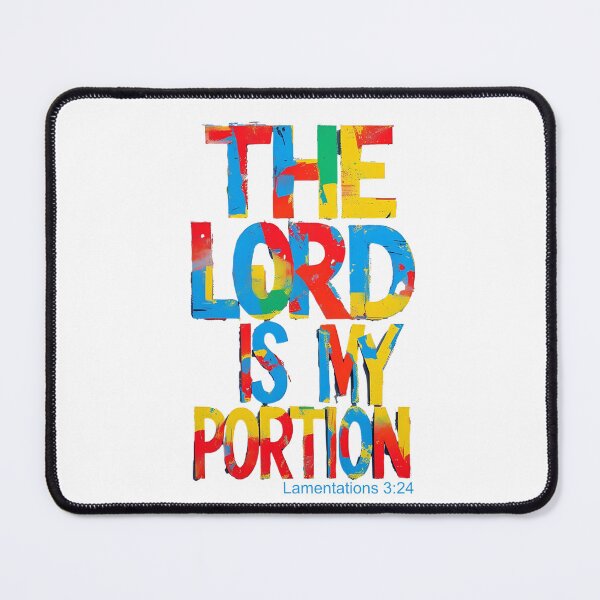 Item preview, The Lord Is My Portion Lamentations 3:24 Bible Scripture designed and sold by Bliss Find And Design.