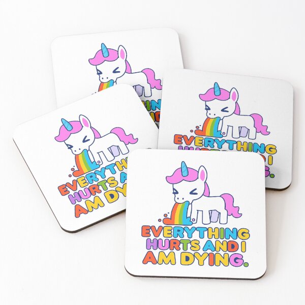 Item preview, Everything Hurts And I'm Dying - Workout Funny Unicorn Gym designed and sold by trangtuyet.
