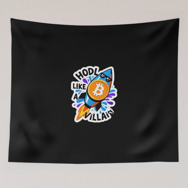 Item preview, Hodl Like A Villain Bitcoin Graphic designed and sold by RadDeck.