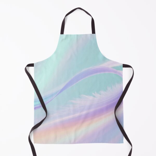 Item preview, Dreamy pastel feather-like flowing ribbons in turquoise lavender and peach creating soft airy ethereal abstract composition designed and sold by Mimoshi ⭐⭐⭐⭐⭐.