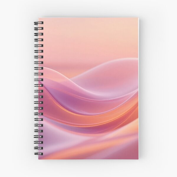 Item preview, Glowing pastel sunset waves with smooth flowing curves in pink orange and purple creating dreamy serene atmosphere designed and sold by Mimoshi ⭐⭐⭐⭐⭐.