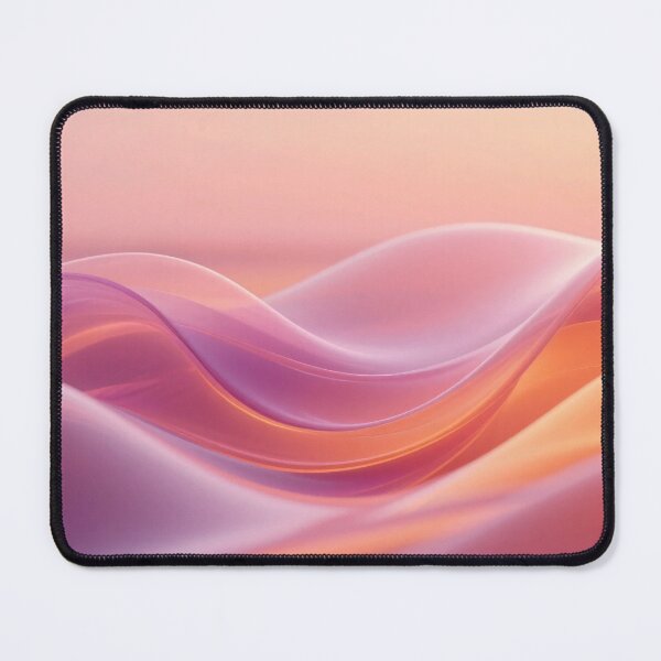 Item preview, Glowing pastel sunset waves with smooth flowing curves in pink orange and purple creating dreamy serene atmosphere designed and sold by Mimoshi ⭐⭐⭐⭐⭐.