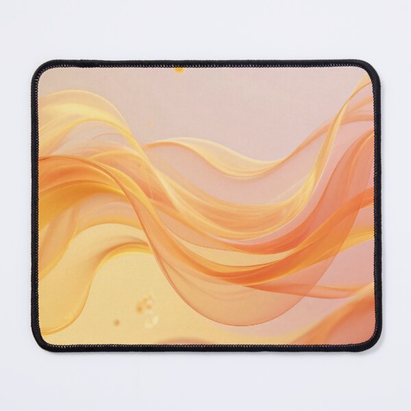 Item preview, Golden orange abstract flowing ribbons with smooth curves, soft transparent layers and warm glowing dreamy gradient background designed and sold by Mimoshi ⭐⭐⭐⭐⭐.