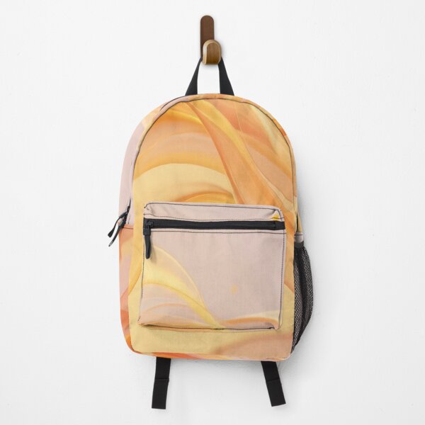 Item preview, Golden orange abstract flowing ribbons with smooth curves, soft transparent layers and warm glowing dreamy gradient background designed and sold by Mimoshi ⭐⭐⭐⭐⭐.