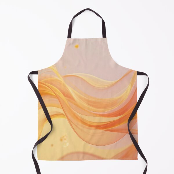 Item preview, Golden orange abstract flowing ribbons with smooth curves, soft transparent layers and warm glowing dreamy gradient background designed and sold by Mimoshi ⭐⭐⭐⭐⭐.