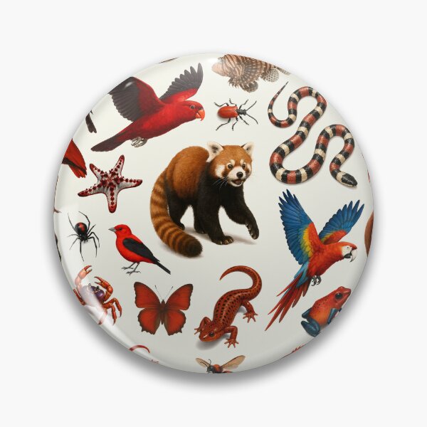 Item preview, Wild World in Red Retro Illustration Wildlife Chart designed and sold by kakarikihill.