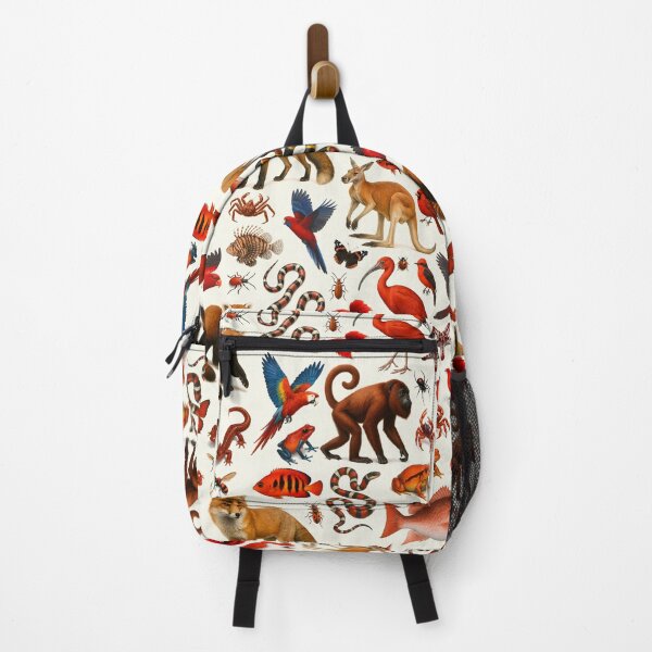 Item preview, Wild World in Red Retro Illustration Wildlife Chart designed and sold by kakarikihill.