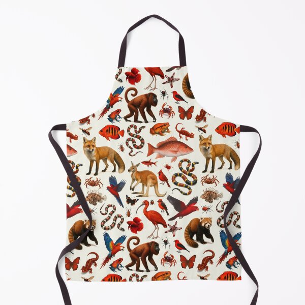 Item preview, Wild World in Red Retro Illustration Wildlife Chart designed and sold by kakarikihill.