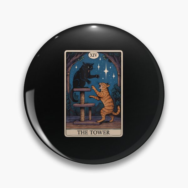 Item preview, The Tower Cat Tarot Card designed and sold by WalickiTwish.