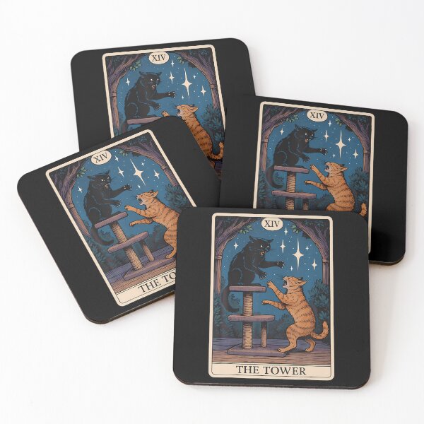 Item preview, The Tower Cat Tarot Card designed and sold by WalickiTwish.