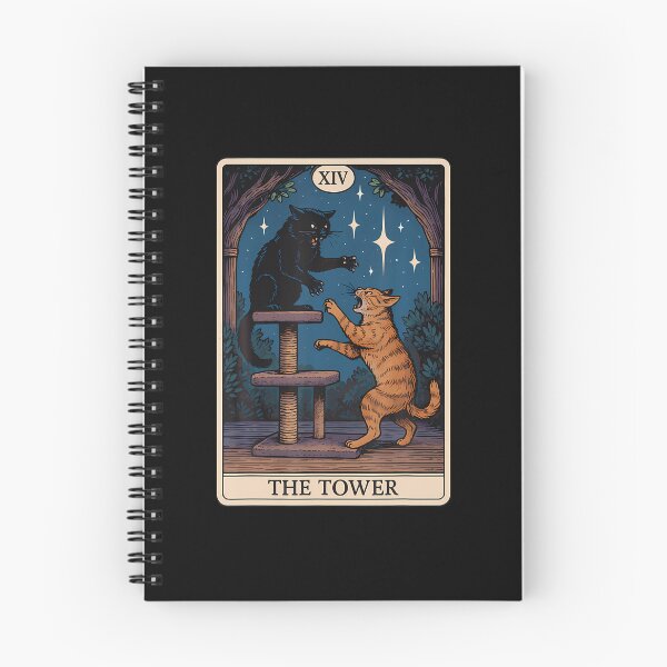 Item preview, The Tower Cat Tarot Card designed and sold by WalickiTwish.