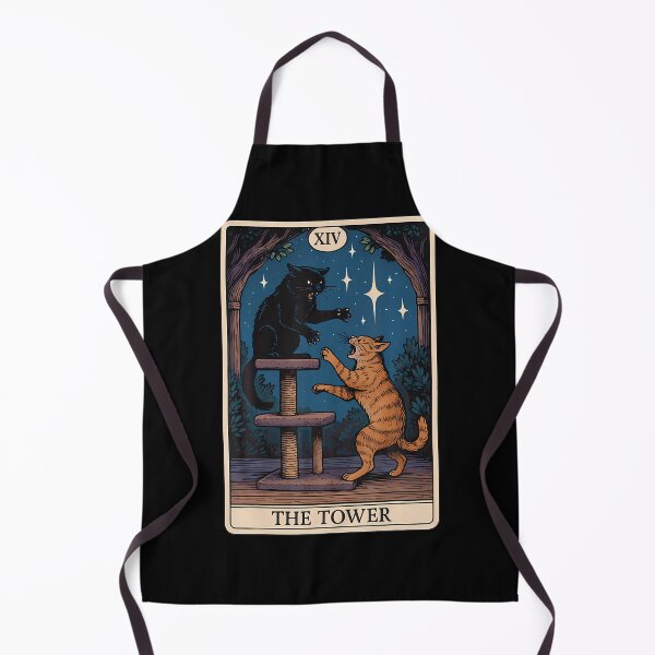 Item preview, The Tower Cat Tarot Card designed and sold by WalickiTwish.