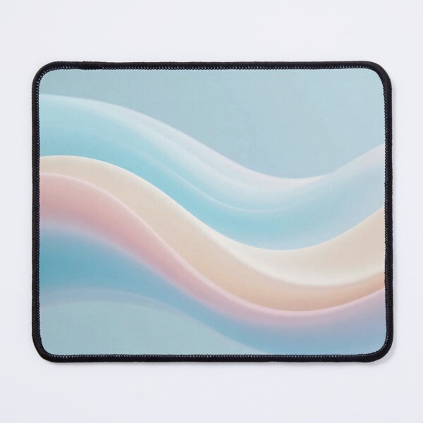 Item preview, Smooth pastel abstract waves in blue pink and cream tones with soft flowing curves and gentle gradient designed and sold by Mimoshi ⭐⭐⭐⭐⭐.