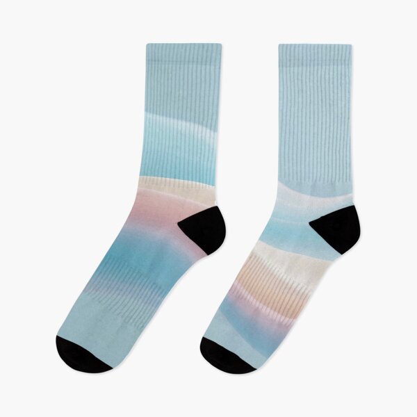 Item preview, Smooth pastel abstract waves in blue pink and cream tones with soft flowing curves and gentle gradient designed and sold by Mimoshi ⭐⭐⭐⭐⭐.