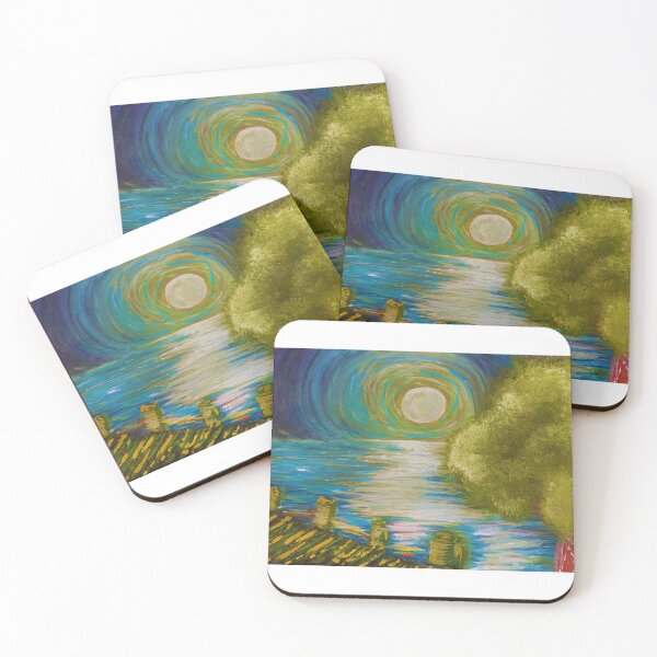 Item preview, "Rappahannock Moon" (2025), Gouache on Paper designed and sold by thehighpaintress.