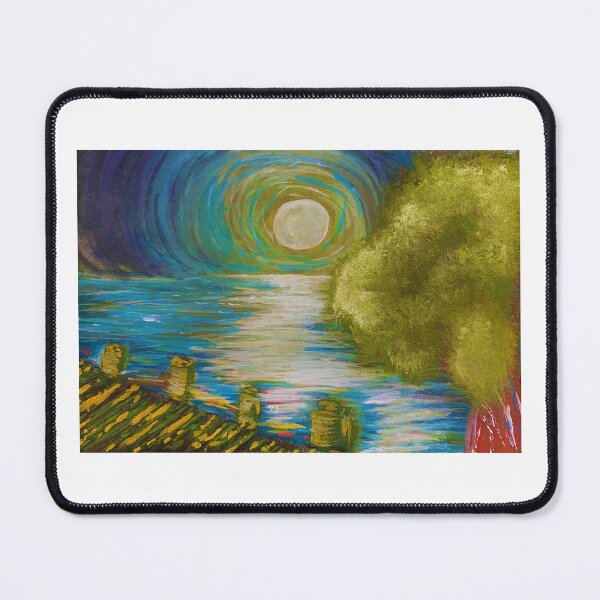 Item preview, "Rappahannock Moon" (2025), Gouache on Paper designed and sold by thehighpaintress.