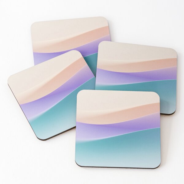Item preview, Soft pastel abstract waves in peach lavender and turquoise gradient, smooth flowing curves creating calm composition designed and sold by Mimoshi ⭐⭐⭐⭐⭐.