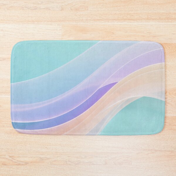 Item preview, Soft pastel flowing ribbons in turquoise lavender and peach with smooth curves and airy transparent gradient layers designed and sold by Mimoshi ⭐⭐⭐⭐⭐.