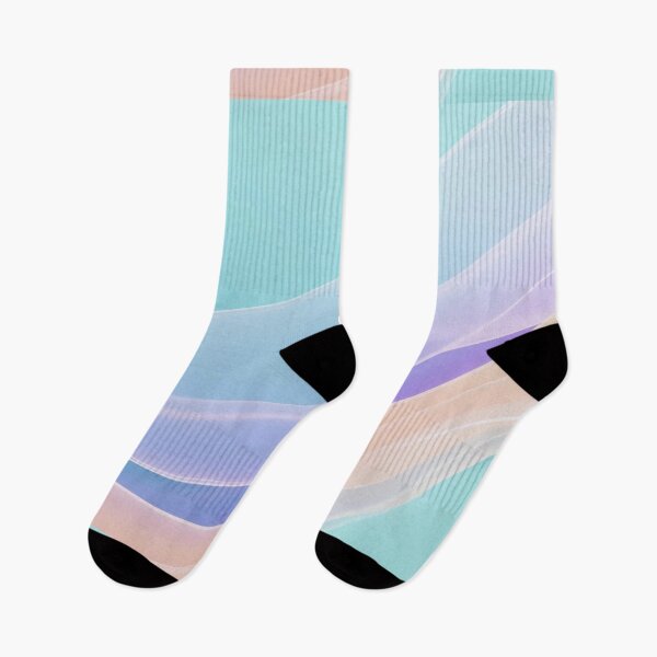 Item preview, Soft pastel flowing ribbons in turquoise lavender and peach with smooth curves and airy transparent gradient layers designed and sold by Mimoshi ⭐⭐⭐⭐⭐.