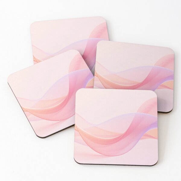 Item preview, Soft pink and peach flowing abstract ribbons with smooth curves and gentle pastel gradient dreamy background designed and sold by Mimoshi ⭐⭐⭐⭐⭐.