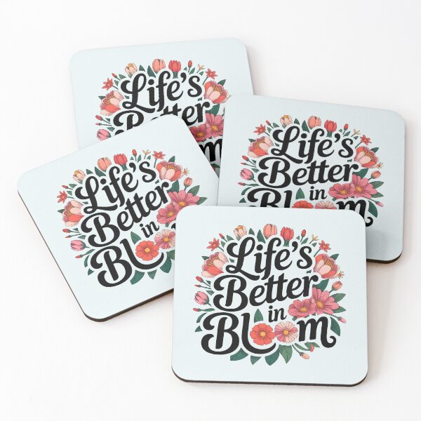 Item preview, Life’s Better in Bloom – Floral Typography Design designed and sold by Jollys-ArtShop.