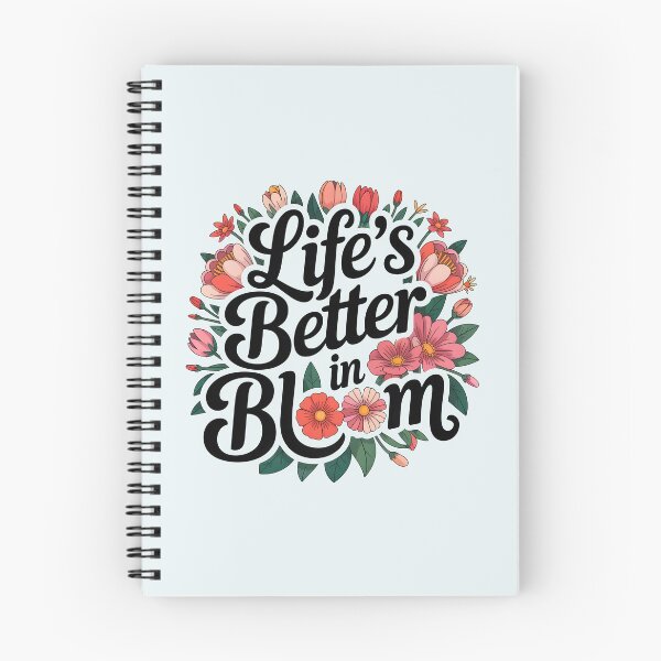 Item preview, Life’s Better in Bloom – Floral Typography Design designed and sold by Jollys-ArtShop.