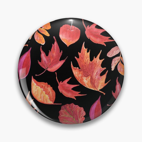 Item preview, Autumn Leaves Watercolor Design Graphic T-Shirt - Cozy Fall Pattern with Red and Orange Leaves designed and sold by FestivityFinds.