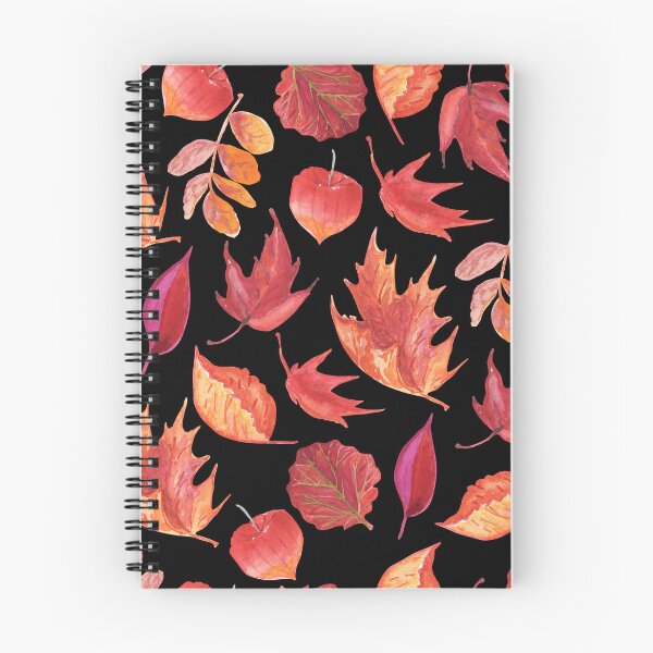 Item preview, Autumn Leaves Watercolor Design Graphic T-Shirt - Cozy Fall Pattern with Red and Orange Leaves designed and sold by FestivityFinds.