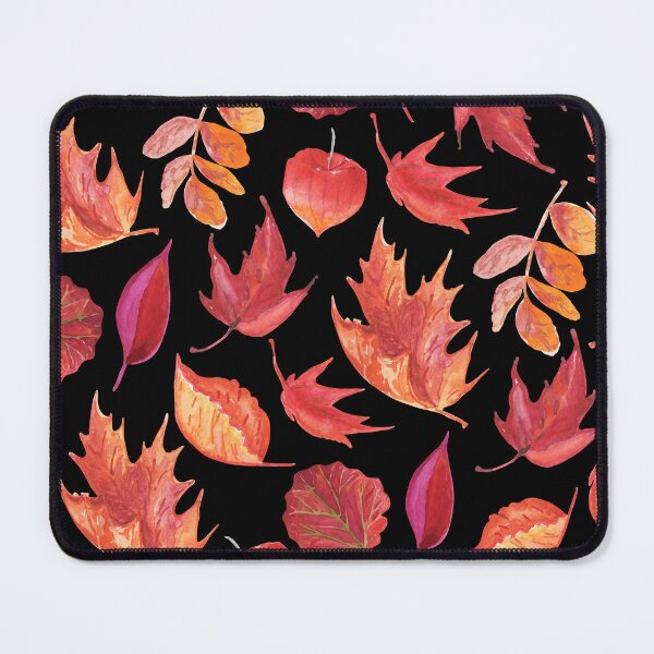 Item preview, Autumn Leaves Watercolor Design Graphic T-Shirt - Cozy Fall Pattern with Red and Orange Leaves designed and sold by FestivityFinds.