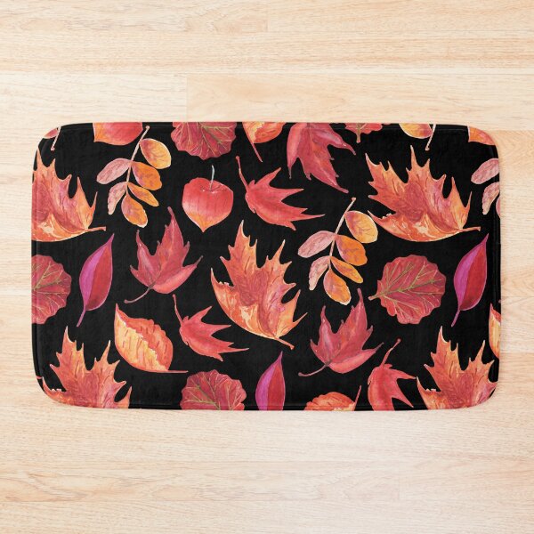 Item preview, Autumn Leaves Watercolor Design Graphic T-Shirt - Cozy Fall Pattern with Red and Orange Leaves designed and sold by FestivityFinds.