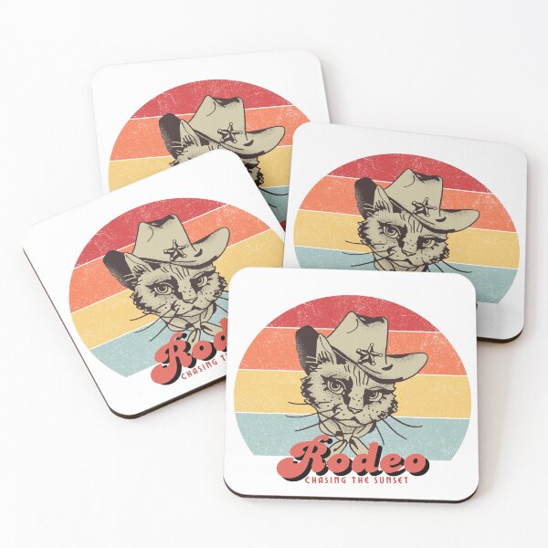 Item preview, Cowboy Cat Rodeo | Retro Sunset Western Design designed and sold by  Catpuccino.