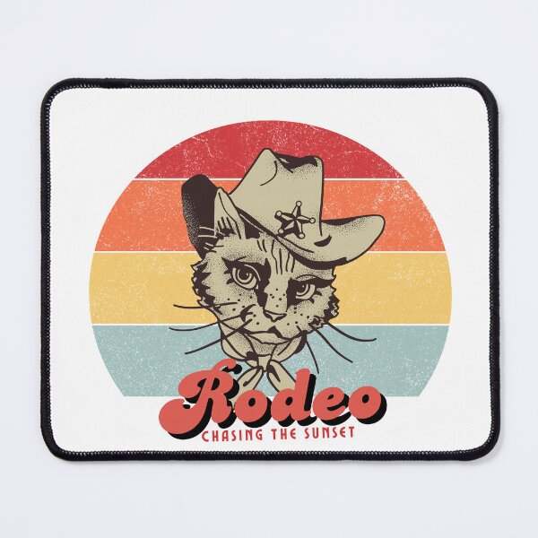 Item preview, Cowboy Cat Rodeo | Retro Sunset Western Design designed and sold by Catpuccino.
