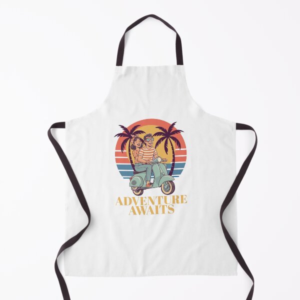 Item preview, Adventure Awaits Retro Sunset Scooter Ride Couple designed and sold by PrintMastery.