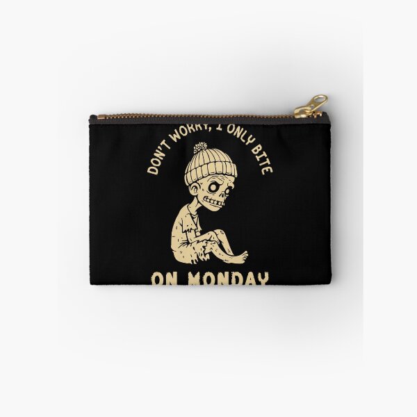 Item preview, Funny Zombie Quote | Don’t Worry I Only Bite on Monday | Tired Zombie Cartoon | Monday Joke Horror Illustration designed and sold by DigitalFhaiz.