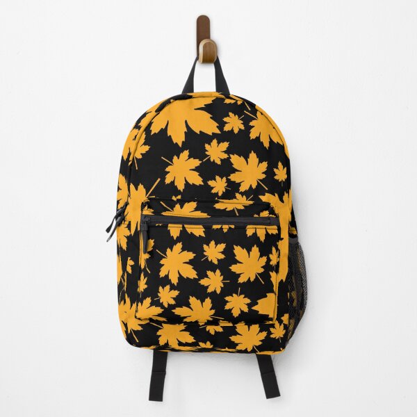 Item preview, Autumn Yellow Maple Leaves on Black Background Throw Pillow - Fall Decor for Cozy Spaces designed and sold by FestivityFinds.